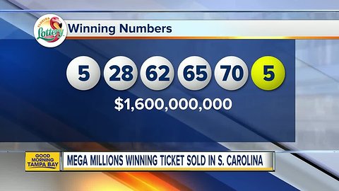 Winning $1.6B Mega Millions jackpot ticket sold in South Carolina