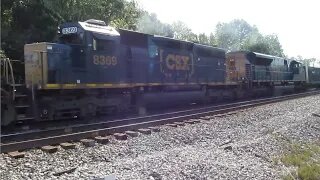 CSX Intermodal/Manifest Mixed Freight Train with new EMD ST70AH 8904 from Creston, Ohio