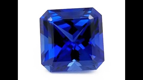 Chatham Square Radiant Blue Sapphire: Lab grown square radiant blue sapphire