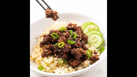 Healthy Dinner | Keto Korean Ground Beef Bowl Recipe
