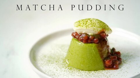 紅豆抹茶布丁 ┃Red Bean Matcha Pudding