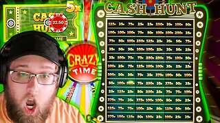 INSANE 5X CASH HUNT ON FIRST CRAZY TIME SPIN! (PROFIT)