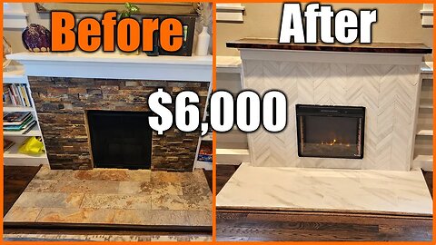 $6,000 Fireplace Renovation Start To Finish | THE HANDYMAN |