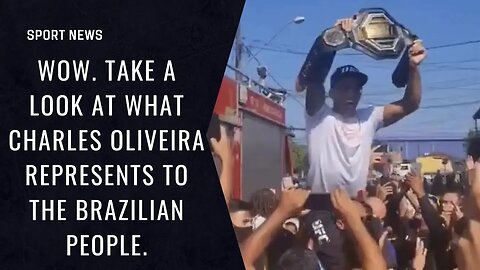 Wow. Just look what Charles Oliveira means to the people of Brazil.🇧🇷⭐️