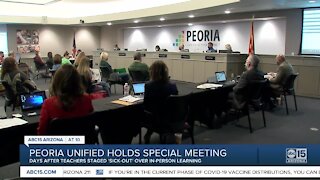 Peoria Unified holds special meeting