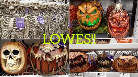 LOWES Halloween 2023 walkthrough! Animatronics, Pumpkins, Tombstones and Decor!