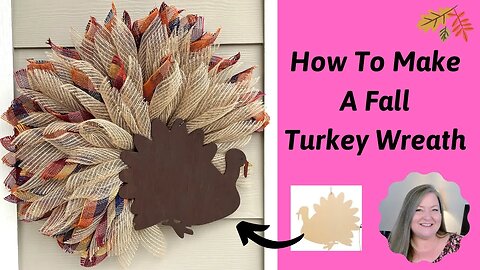 How To Make A Turkey Wreath DIY/Fall Crafts/Perfect wreath for Thanksgiving/Turkey Wreath Tutorial