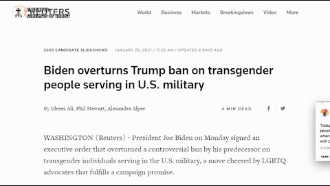Joe Biden Revokes Trumps Tranny Military Ban