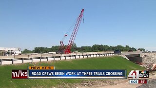 I-435 construction frustrates drivers at Three Trails Crossing