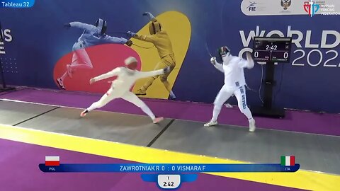 Epee Fencing - Strategies - Step forward and synchronicities! | Zawrotniak R vs Vismara F