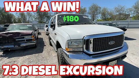 What A Win! $180 Diesel Ford Excursion 7.3 At Copart