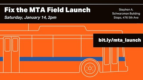 #RidersAlliance #fixthemta #6minutemta #6minutemta Field&Canvass Launch Bryant park Library 1/14/23
