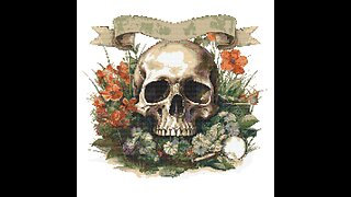 FLORAL SKULL Cross Stitch Pattern by Welovit | welovit.net | #welovit