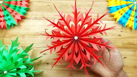 Paper Cutting Snowflakes Design ❄️ How to Make 3D Snowflake Out of Paper 🎄 Easy Paper Crafts
