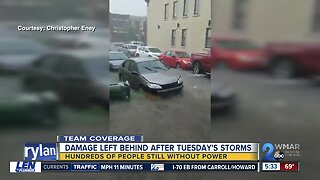VIDEO: Severe thunderstorms strike through Baltimore City, bringing flooding