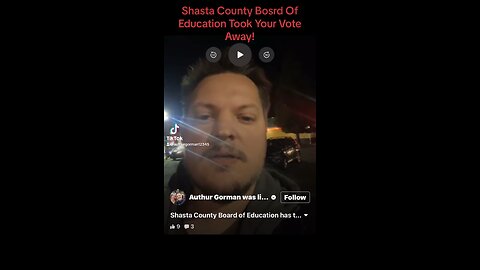 Shasta County Board of Education Took Your Vote Away!