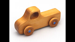 Handmade Wood Toy Pickup Truck from the Play Pal Series