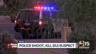 Driver shot after striking Mesa officer dies at hospital