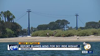 Report blames wind for SeaWorld sky ride mishap