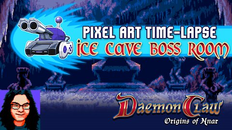 Pixel Art Time Lapse - DaemonClaw - Ice Cave Boss Room