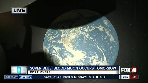Rare 'super blue blood moon' will light the sky Wednesday morning - 7:30am live report
