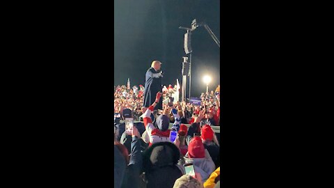 Trump Exit at Butler, PA rally on Halloween, 2020