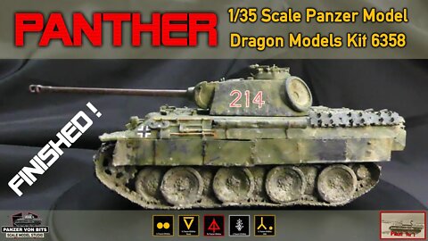 Panther COMPLETED! Pz.Kpfw. V Ausf. A, 1/35 Scale Dragon Models Kit 6358