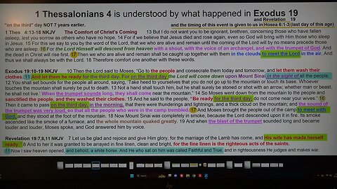 Rapture Timing using Exodus 19, Revelation 19 & Hosea 6