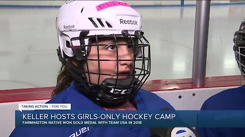 Olympic champ Megan Keller hosts girls-only hockey camp in Farmington