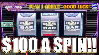 HIGH LIMIT $100 SPINS ON REEL SLOTS! 💎 DOUBLE DIAMOND JACKPOTS!