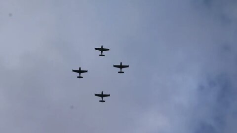 CEREMONIAL OVER FLIGHT OF USS TEXAS