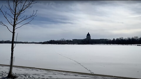 Walking in Regina, February 20, 2024: Downtown by way of the lake