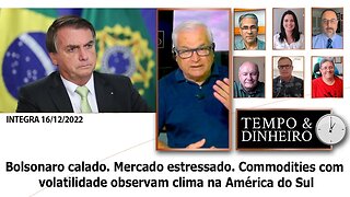 Bolsonaro calado. Mercado estressado. Commodities com volatilidade observam clima na América do Sul