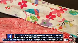 Local couple has created 1500 free masks during the COVID-19 outbreak