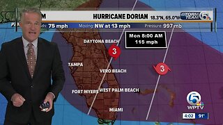 Hurricane Dorian forms near St. Thomas with 75 mph winds, projected to make landfall as Category 3