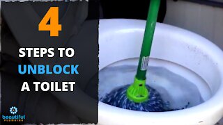 How to Solve a Blocked Toilet with a Mop