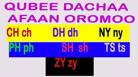 Qubee Dachaa Afaan Oromoo 7n
