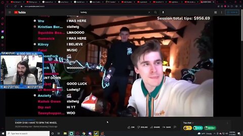 MoistCr1tikal Reacts To Ludwig Every 100$ I Have To Spin The Wheel