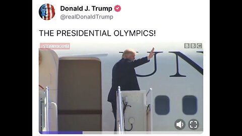 TRUMP❤️🇺🇸🥇WON PRESIDENTIAL OLYMPICS🪜✈️🏆🇺🇸ON AIRFORCE ONE STAIRWAY EVENT💙🇺🇸🪜✈️⭐️