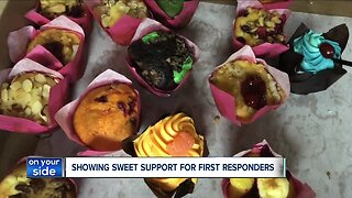 Wisconsin woman brings sweet treats to Cleveland first responders