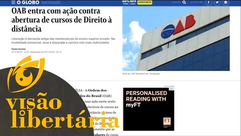 Organização coletivista OAB quer reserva de mercado - HD | Visão Libertária - 05/11/19 | ANCAPSU