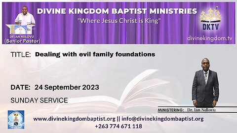Dealing with evil family foundations | Dr. Ian Ndlovu | 24 September 2023