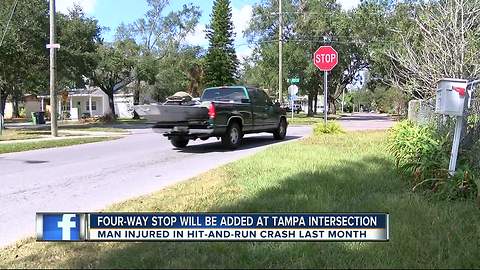 Changes coming to Tampa intersection where man was injured in hit-and-run crash