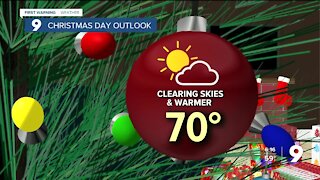 Getting warmer for Christmas and the weekend