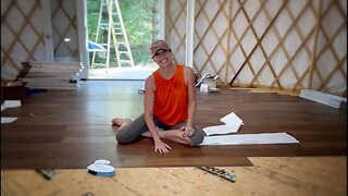 #28 Installing flooring in the YURT