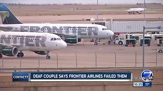 Son says Frontier Airlines mistreated deaf parents when their flight was canceled