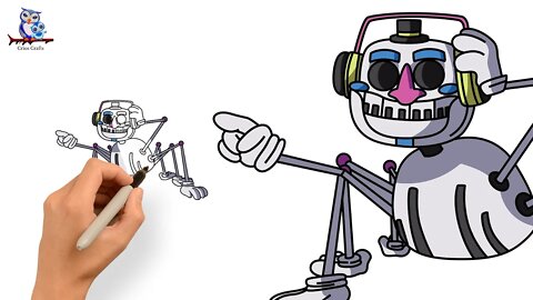 How to Draw DJ Music Man Five Nights at Freddy's - Security Breach