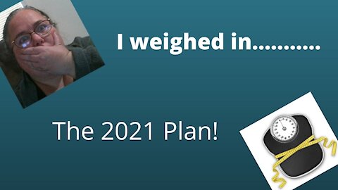 My 2021 Weightloss start and plan!