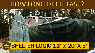 SHELTER LOGIC 12 X 20 X 8 Round Top GARAGE in A Box FINAL REVIEW