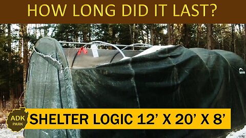 SHELTER LOGIC 12 X 20 X 8 Round Top GARAGE in A Box FINAL REVIEW